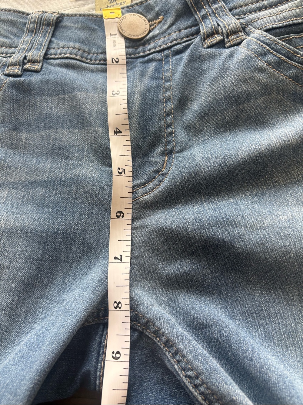 Democracy Ab Technology Skinny Jeans Women’s 4 Mid Rise Stretch Blue Denim - Picture 13 of 16